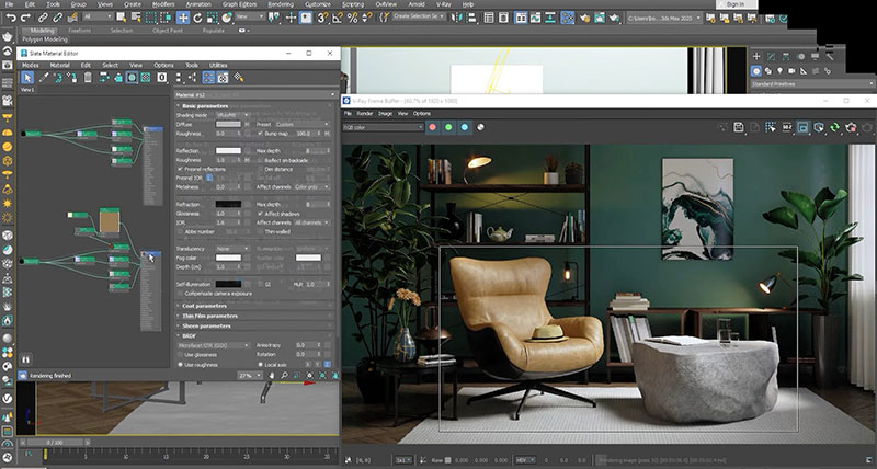 Chaos vray 7 AI material generation