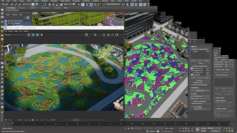 Chaos vray 7 scatter clustering