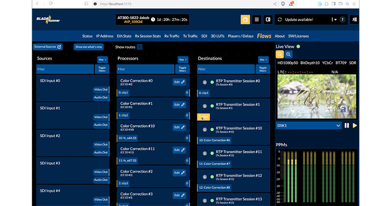 Arkona BLADE//runner 2.8 Updates Software-defined Tools for Live Production Arkona flows 1x