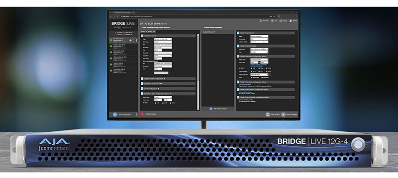 AJA Releases New Support for Conversion and IP Video Workflows AJA BRIDGE LIVE 12G 4